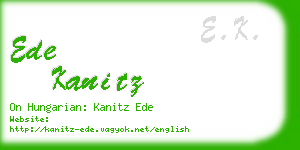 ede kanitz business card